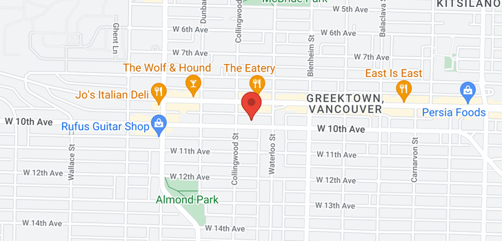 map of 3455 W 10TH AVENUE